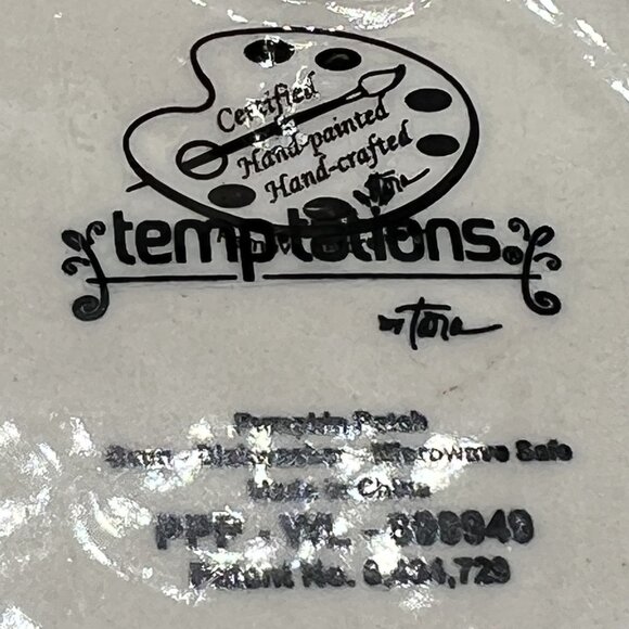 Temptations Hand Crafted & Painted 3D Pumpkin Harvest Mug Spoon & Lid 16 oz 3pcs - Picture 4 of 13